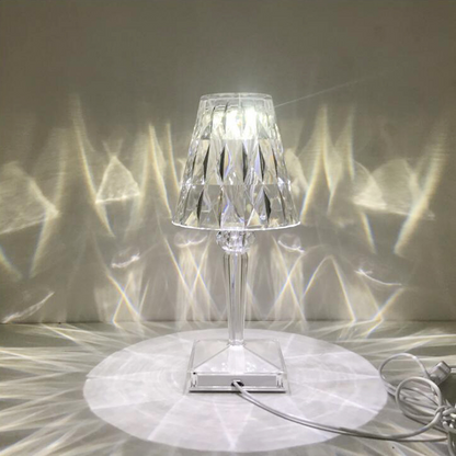 CrystalGlow Touch-lampa – Elegant bordsbelysning med touchsensor och USB | Veska
