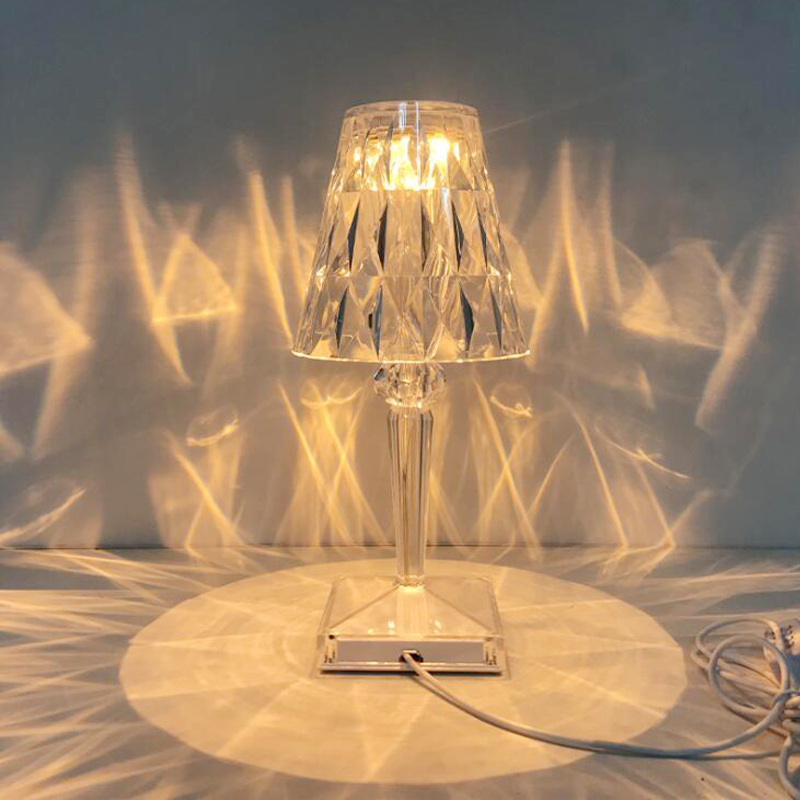 CrystalGlow Touch-lampa – Elegant bordsbelysning med touchsensor och USB | Veska