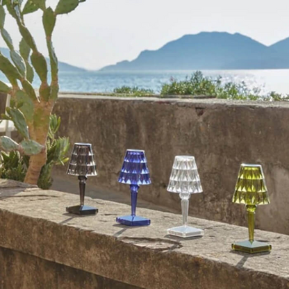 CrystalLuxe Bordslampa - Elegant Kristall Bordsljussättning Veska