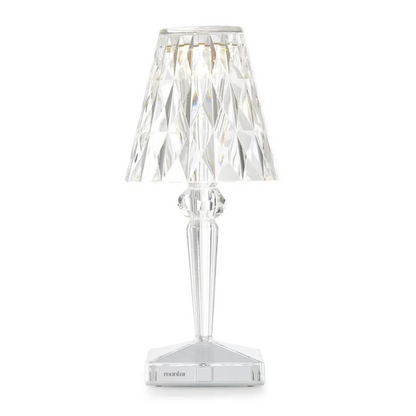 CrystalLuxe Bordslampa - Elegant Kristall Bordsljussättning Veska Transparent