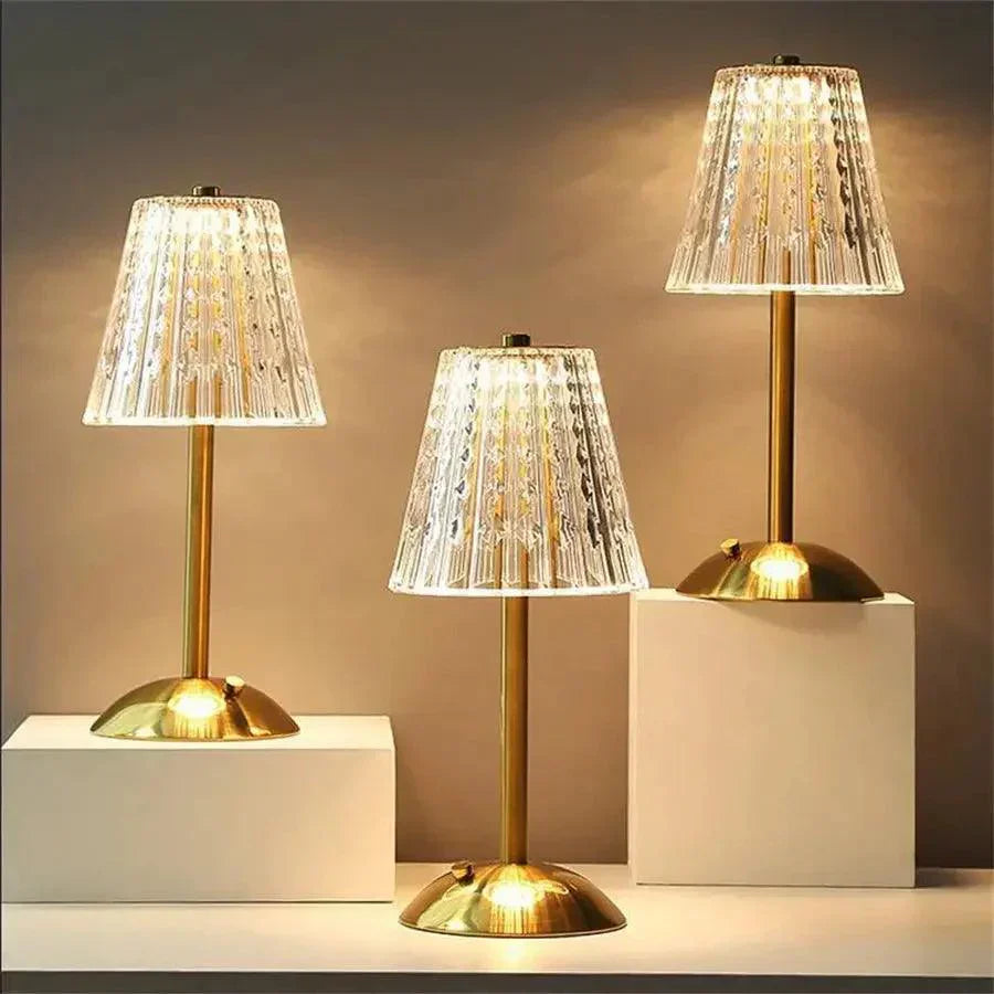 CrystalLuxe - Vintage Bordslampa med Elegant Glans | Veska Vintage