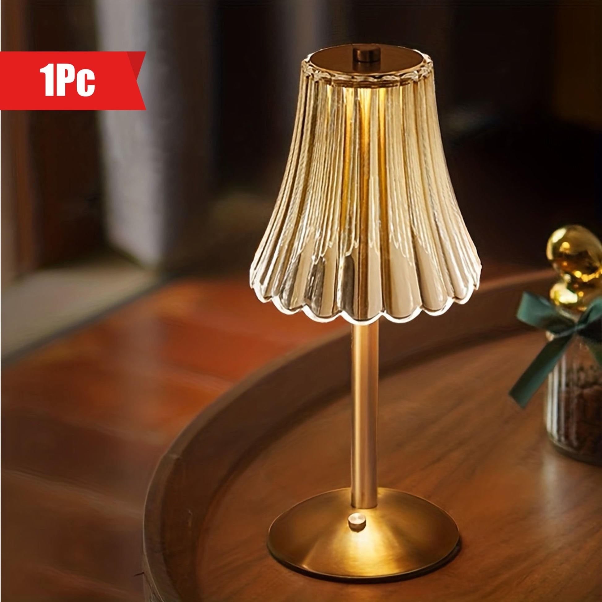 Crystaluxe Lampa - LED Crystal Bordslampa med Touchfunktion Veska