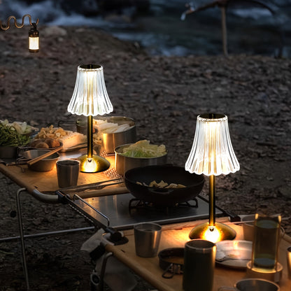 Crystaluxe Lampa - LED Crystal Bordslampa med Touchfunktion Veska