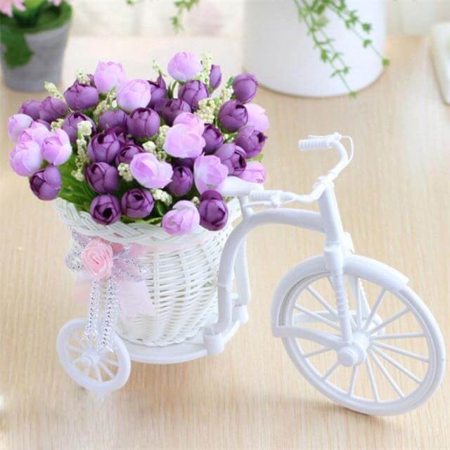 Cykel Blomsterkorg Vas Dekor | Veska 9