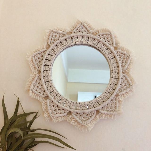 Dahlia Cotton Makramé Spegel | Veska B
