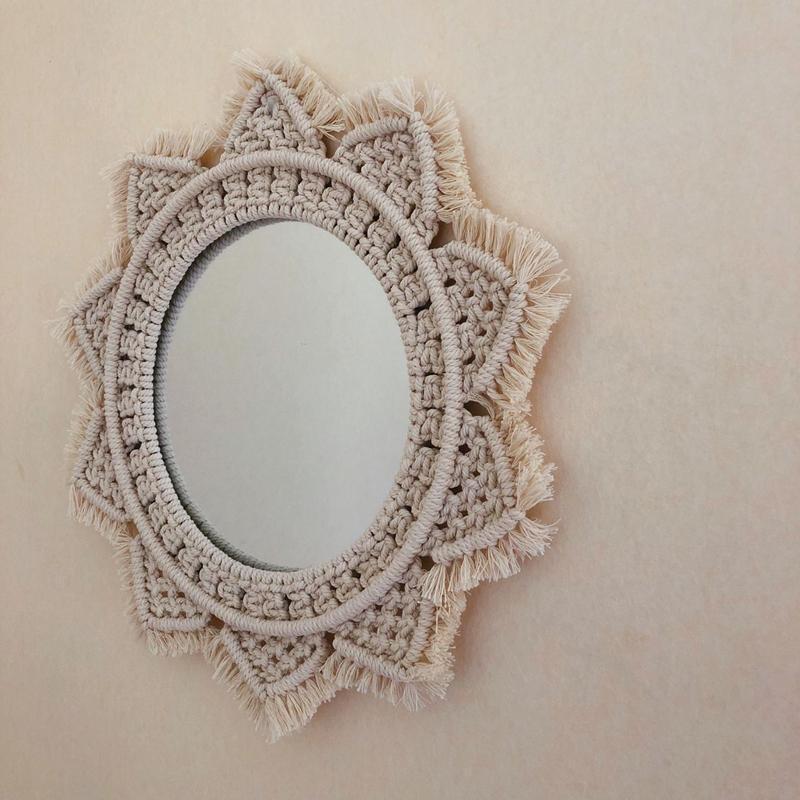 Dahlia Cotton Makramé Spegel | Veska