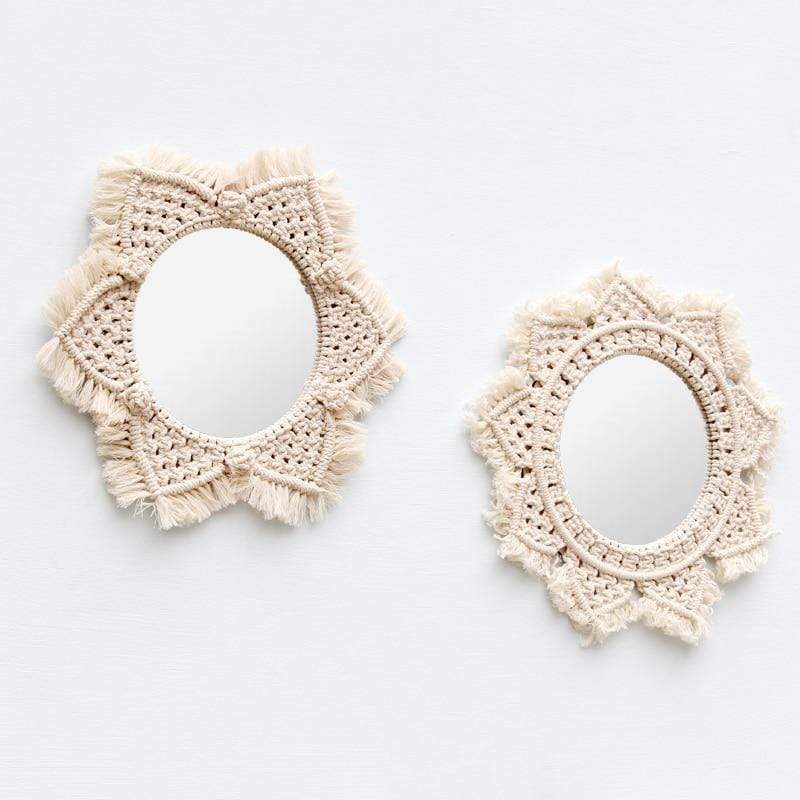 Dahlia Cotton Makramé Spegel | Veska