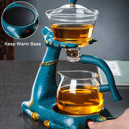 Deer Tea Infuser Pot | Veska Deer Teapot + Heating Base