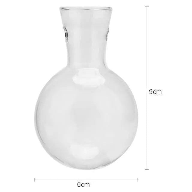 Dekorativ glasvas med trähållare | Veska