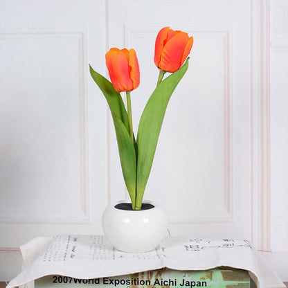 Dekorativ LED Tulpan Bordslykta – Florima | Veska Orange