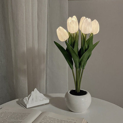 Dekorativ LED Tulpan Bordslykta – Florima | Veska Vit 6