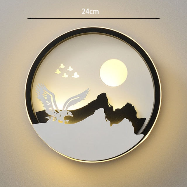 Dekorativ modern konst vägg LED-lampa | Veska 24cm 3