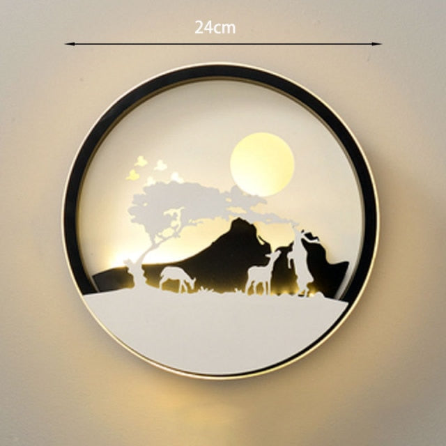 Dekorativ modern konst vägg LED-lampa | Veska 24cm 6