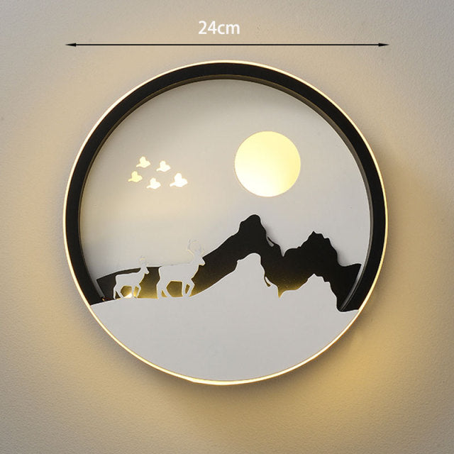 Dekorativ modern konst vägg LED-lampa | Veska 24cm