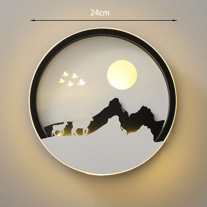 Dekorativ modern konst vägg LED-lampa | Veska 24cm