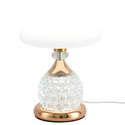 Dekorativ Stämningsbelysning LED – Kristall Bordslampa med Svampdesign, Vintage Dekorlampa för Vardagsrum eller Sovrum | Veska