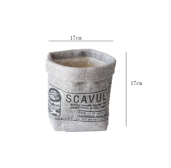 Dekorativ tygväxtkruka med tryck - Mångsidig förvaringskruka för växter och dekoration | Veska