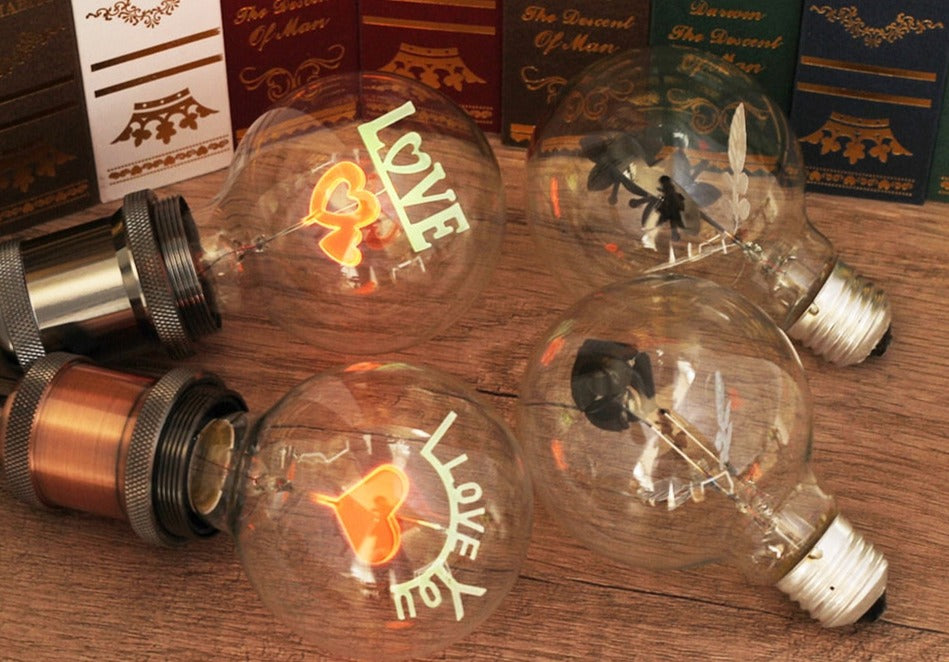 Dekorativ vintage Edison-lampa kärlek | Veska