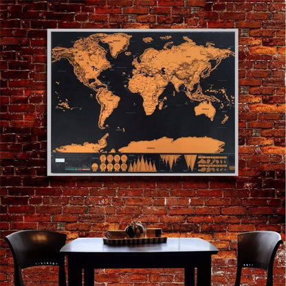 Deluxe Personlig Scratch World Map | Veska