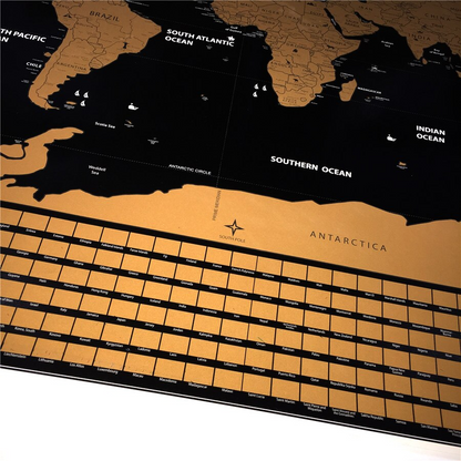 Deluxe Personlig Scratch World Map | Veska