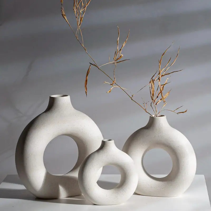 Designad keramikvas för bordet Minimalistisk & Elegant | Veska Vit Liten