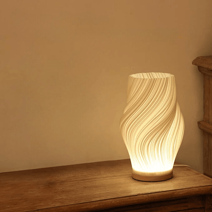 Designer LED bordslampa med mjukt ljus för mysiga interiörer | Veska