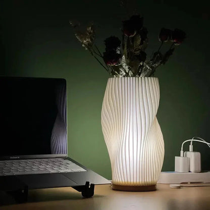 Designer LED bordslampa med mjukt ljus för mysiga interiörer | Veska