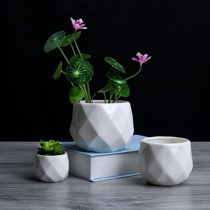 Diamond Ceramic Sukulentkrukor | Veska Liten | 6x5.8cm