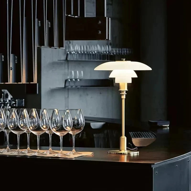 Dimbar Rund Bordslampa | Veska