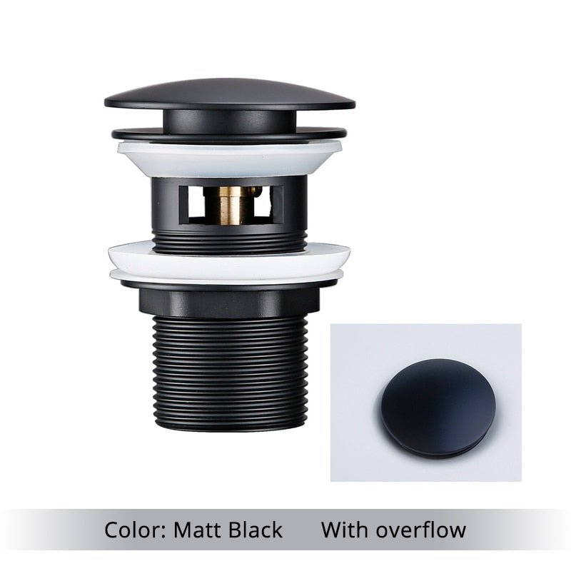 Diskhoavlopp Pop Up avlopp diskpropp | Veska Matter Black Med Overflow