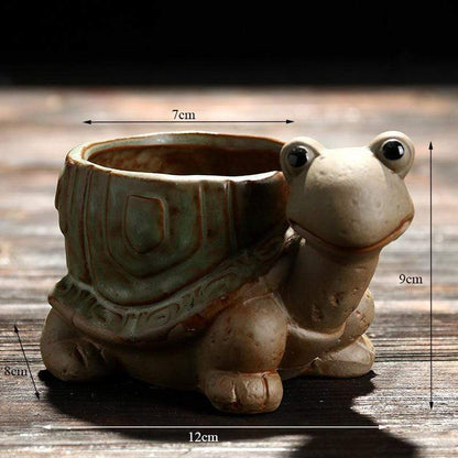 Djurformade mini blomkrukor | Veska Sköldpadda