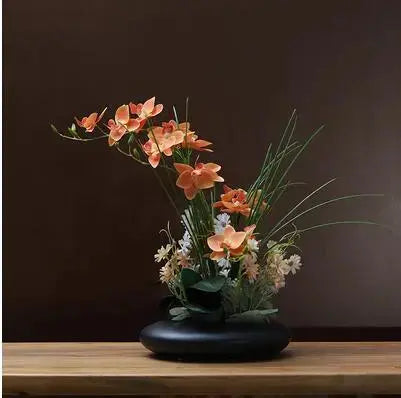 Dove keramikvas med orkidé | Veska Style3-med blommor