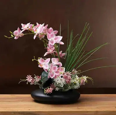 Dove keramikvas med orkidé | Veska Style5-med blommor