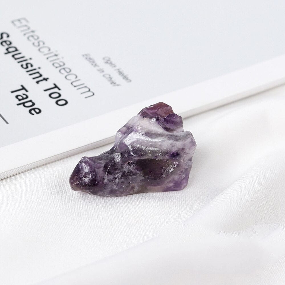 Draghuvud Kristallskulptur | Veska Ametist
