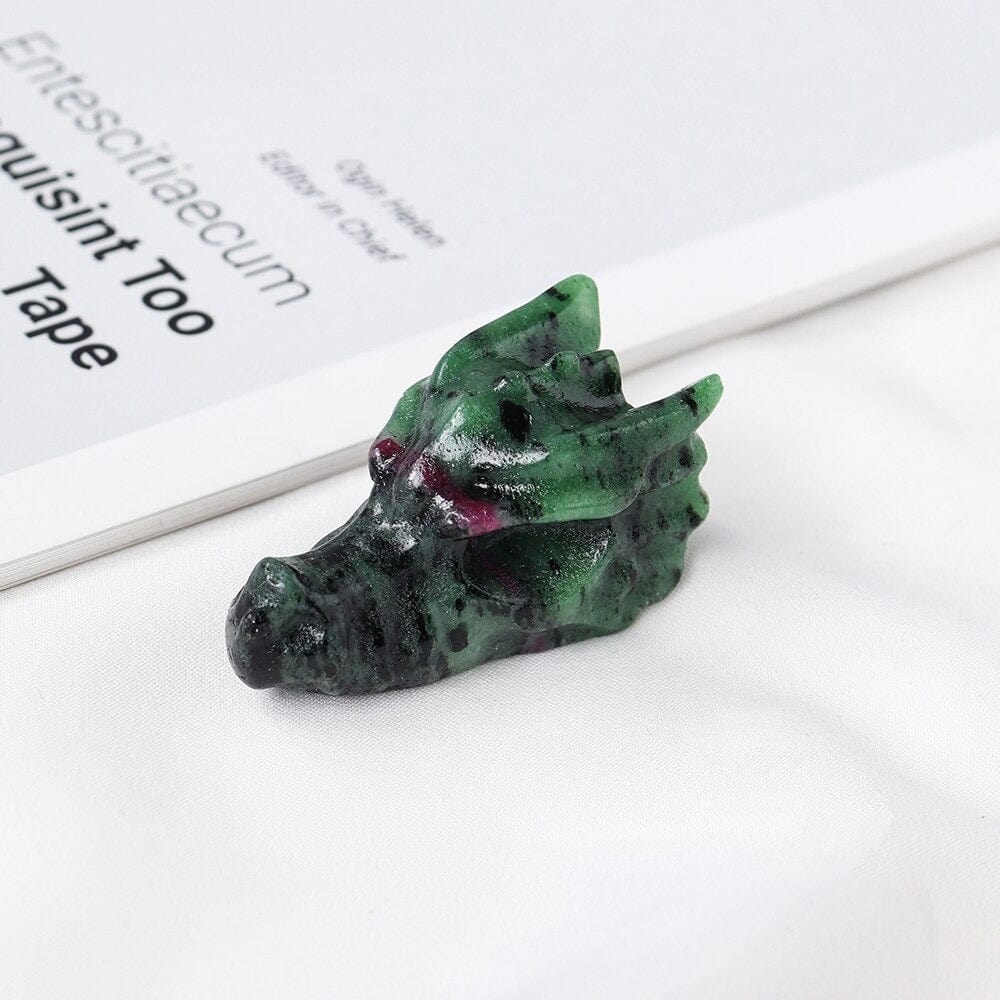 Draghuvud Kristallskulptur | Veska Epidot