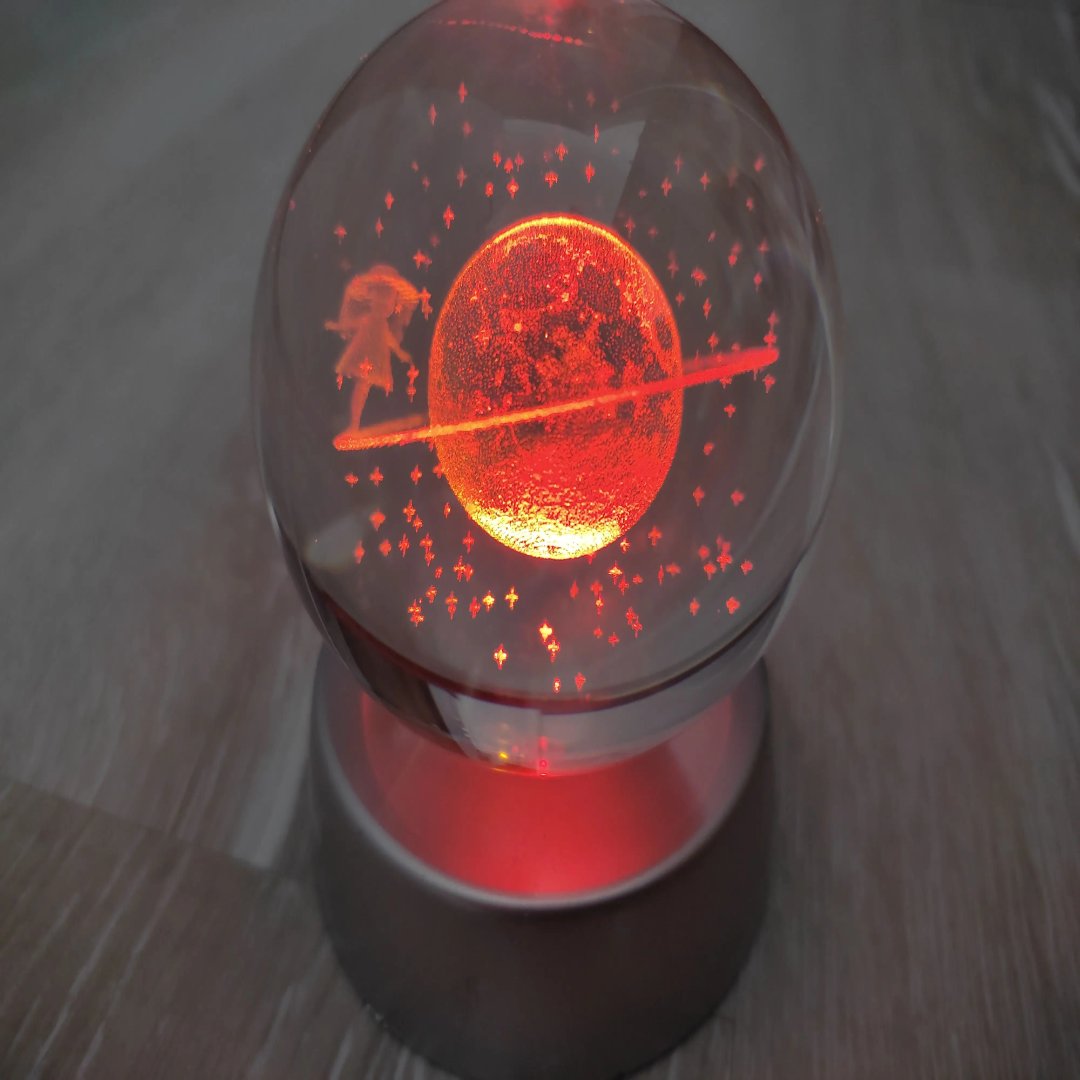 Drömmande Galaxy 3D Planeter Ljust Glas Sfär | Veska