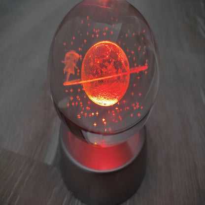 Drömmande Galaxy 3D Planeter Ljust Glas Sfär | Veska