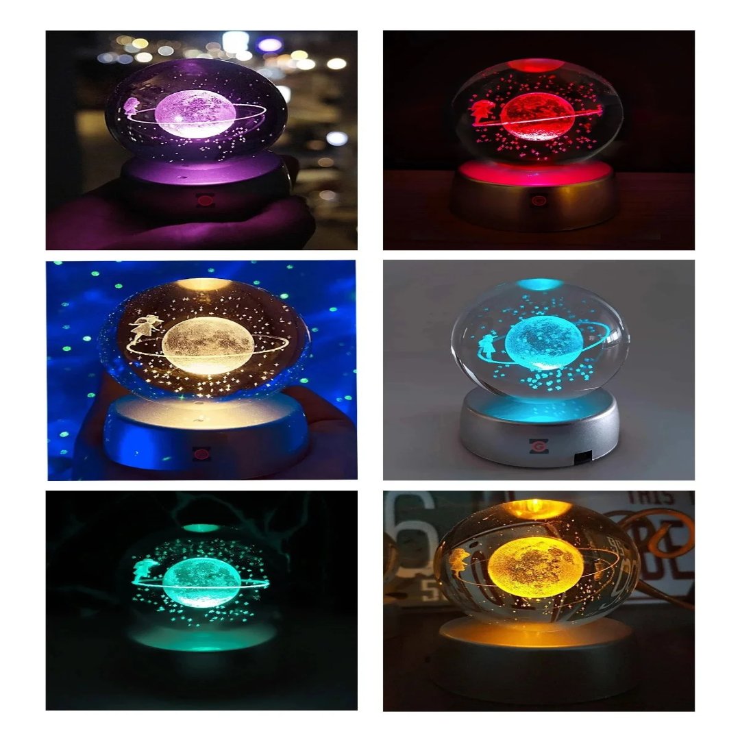 Drömmande Galaxy 3D Planeter Ljust Glas Sfär | Veska