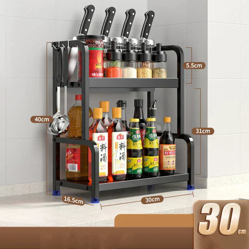 Dubbel-lager rostfritt stål köks hylla | Veska A-30CM-2Lager
