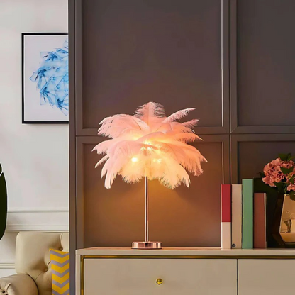 Dunskärm Modern Bordslampa | Veska Rosa Roséguld