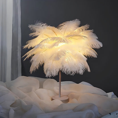 Dunskärm Modern Bordslampa | Veska Vit Vit