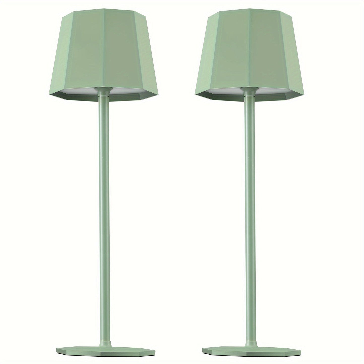 DuoGlow | Batteridriven 2-delad set Trådlös bordslampa Veska Grön