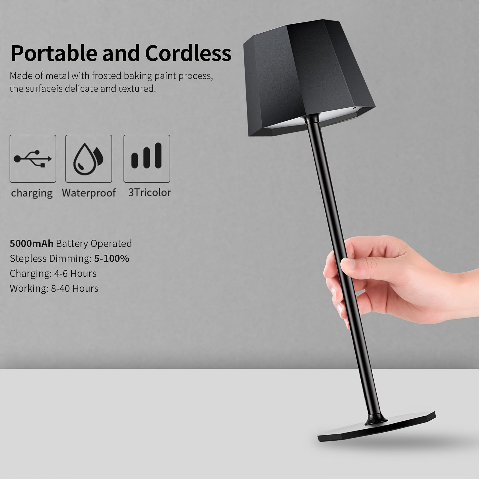 DuoGlow | Batteridriven 2-delad set Trådlös bordslampa Veska