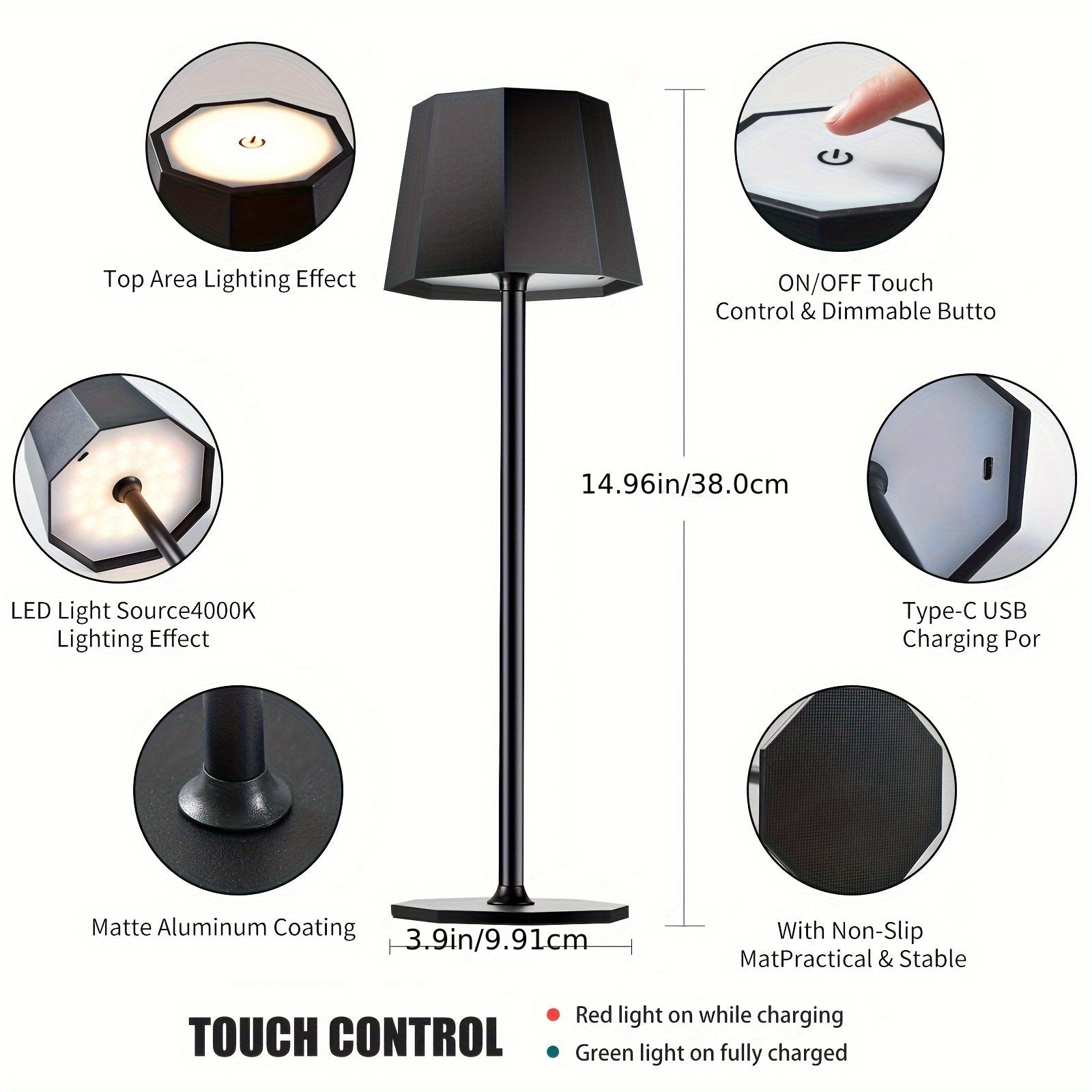 DuoGlow | Batteridriven 2-delad set Trådlös bordslampa Veska