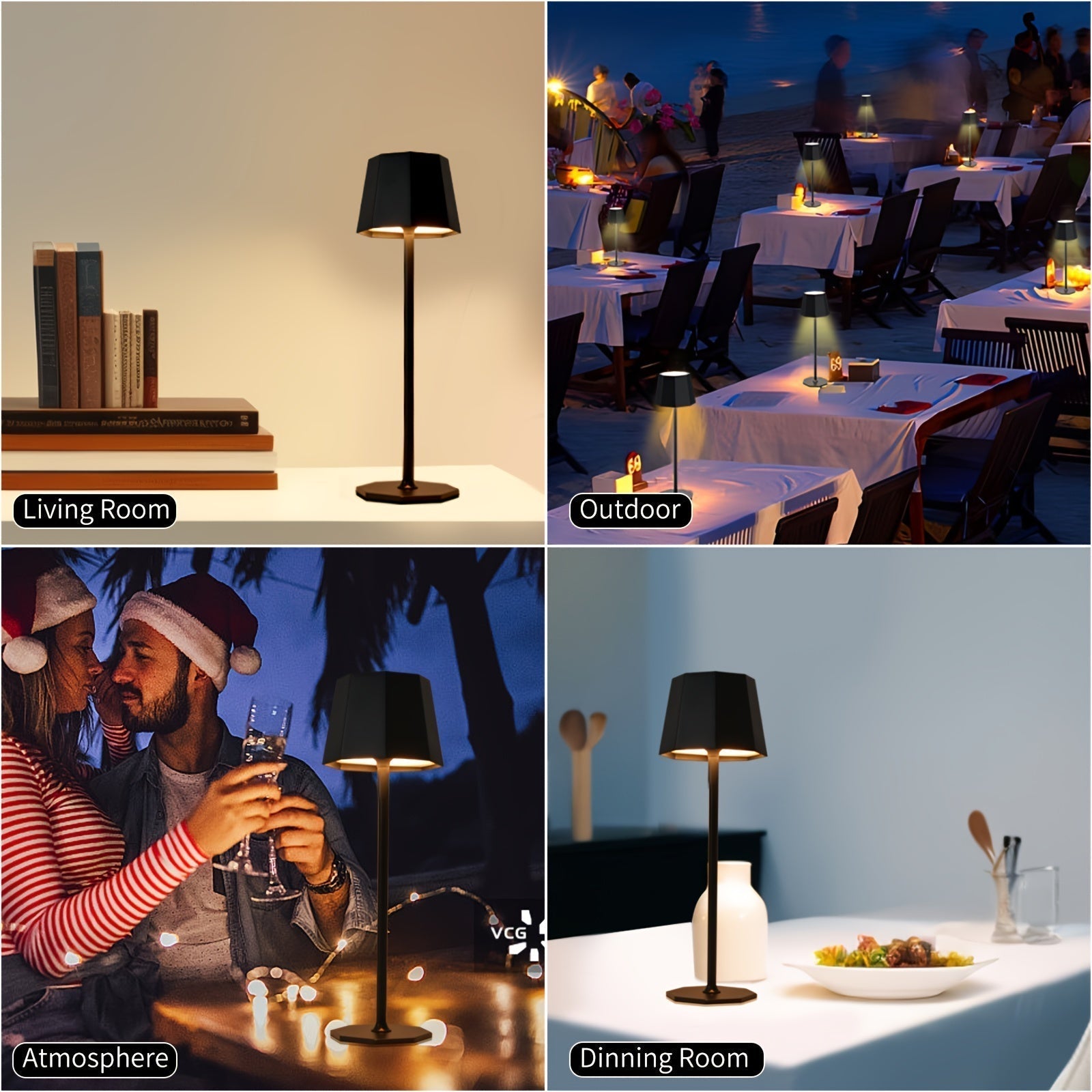 DuoGlow | Batteridriven 2-delad set Trådlös bordslampa Veska