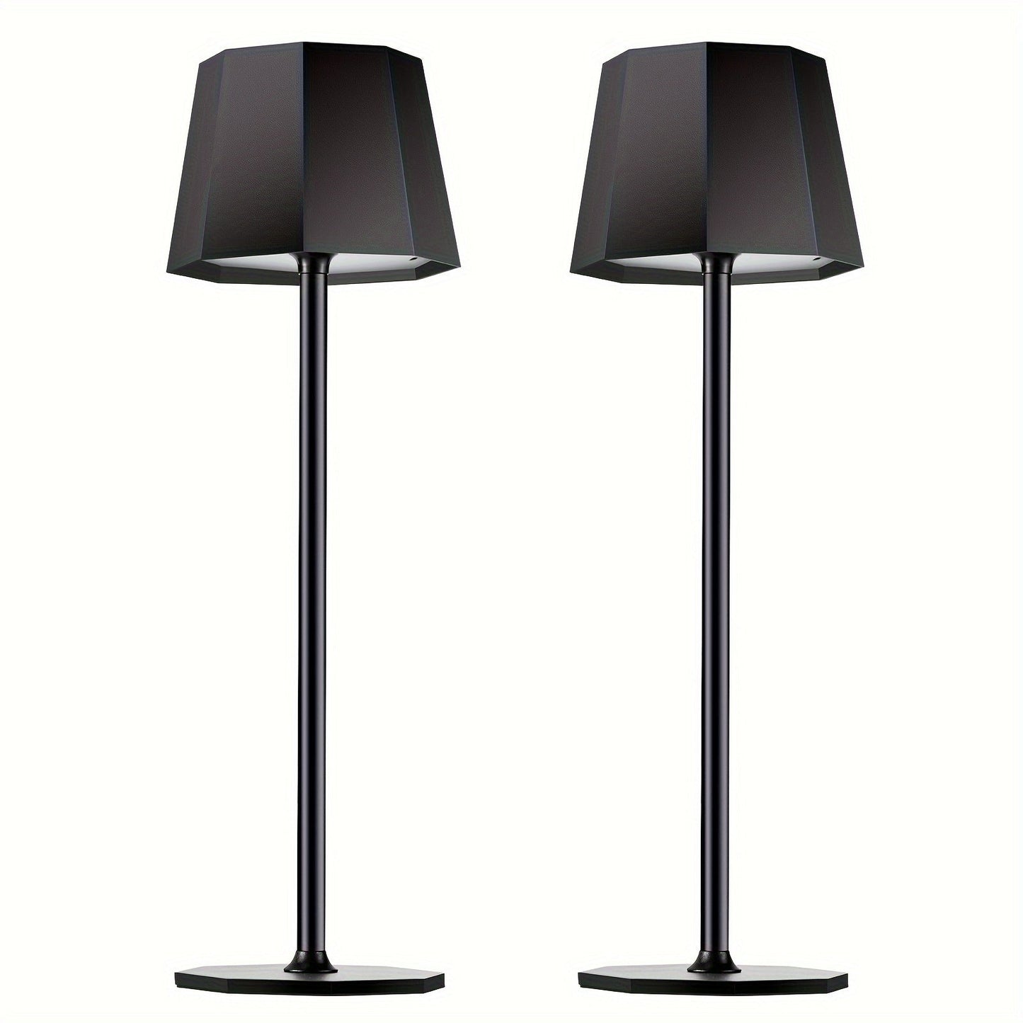 DuoGlow | Batteridriven 2-delad set Trådlös bordslampa Veska Svart
