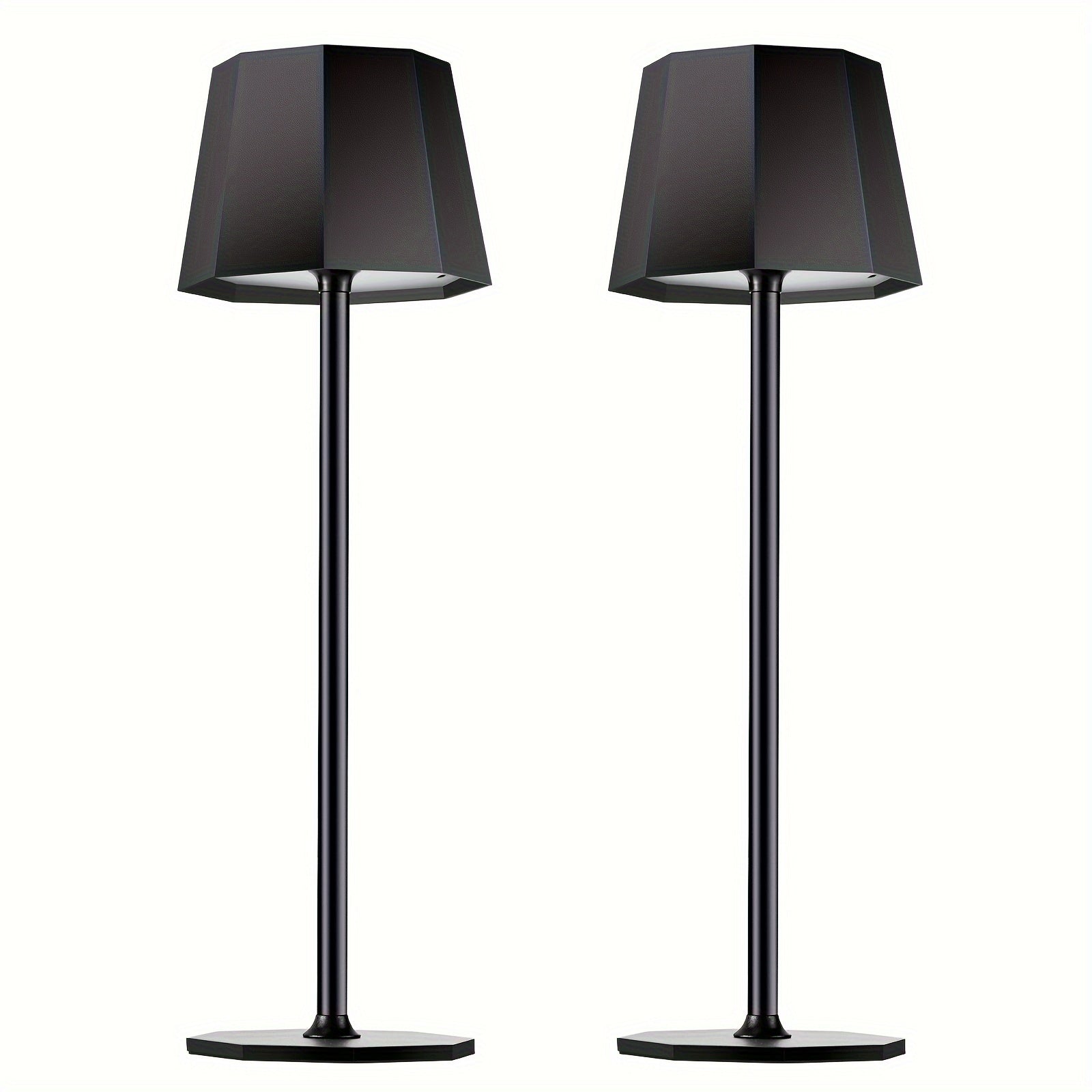 DuoGlow | Batteridriven 2-delad set Trådlös bordslampa Veska Svart