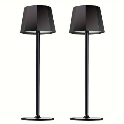 DuoGlow | Batteridriven 2-delad set Trådlös bordslampa Veska Svart
