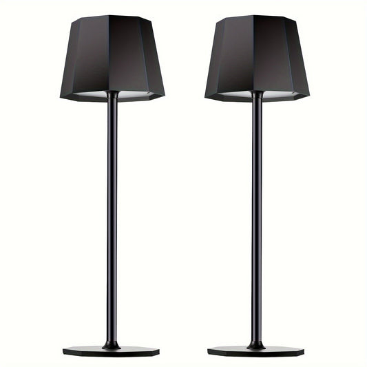 DuoGlow | Batteridriven 2-delad set Trådlös bordslampa Veska Svart