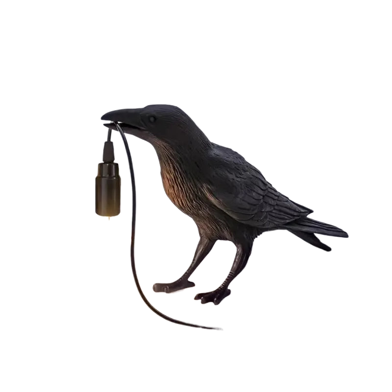 E14-lampa med kontakt gotisk kråklampa vintage resin fågarlampa för nattduksbord, kontor, vardagsrum gårdsstil art deco stil | Veska